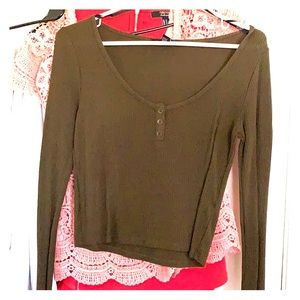 Forever 21 long sleeve crop